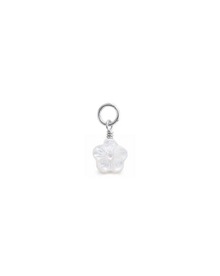 Hibiscus Flower Charm, Mother of Pearl