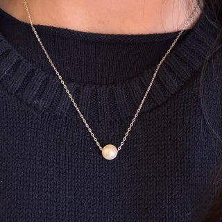 Freshwater Pearl Floating Pendant Necklace