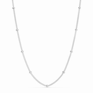 sterling silver satellite chain necklace 16" dotted chain necklace