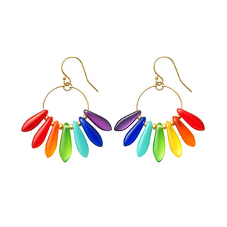 gold fill rainbow hoops