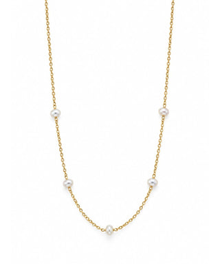 Tiny Pearl Gold Necklace