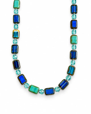 Ocean Mix Beaded Choker Necklace with Crystals