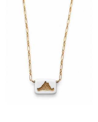 Martha's Vineyard White Island Pendant Necklace