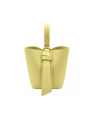 Italian Leather Bucket Bag, Solid Color Collection