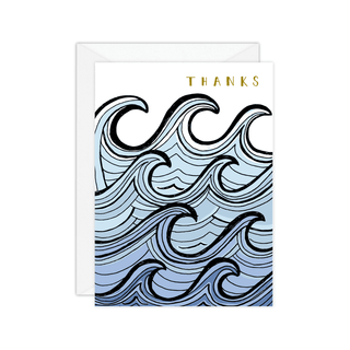 Thanks Greeting Card, with Waves