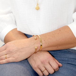 Nautical Knot Gold Cuff Bracelet