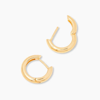 Gold Vermeil Huggie Hoop Earrings, Livia