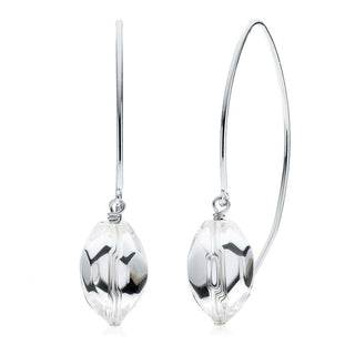 Crystal Quartz Wishbone Earrings