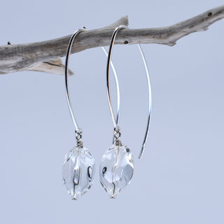 Crystal Quartz Wishbone Earrings