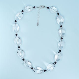 Crystal Quartz and Garnet Necklace, Limited Edition Crystal Clarity Collection