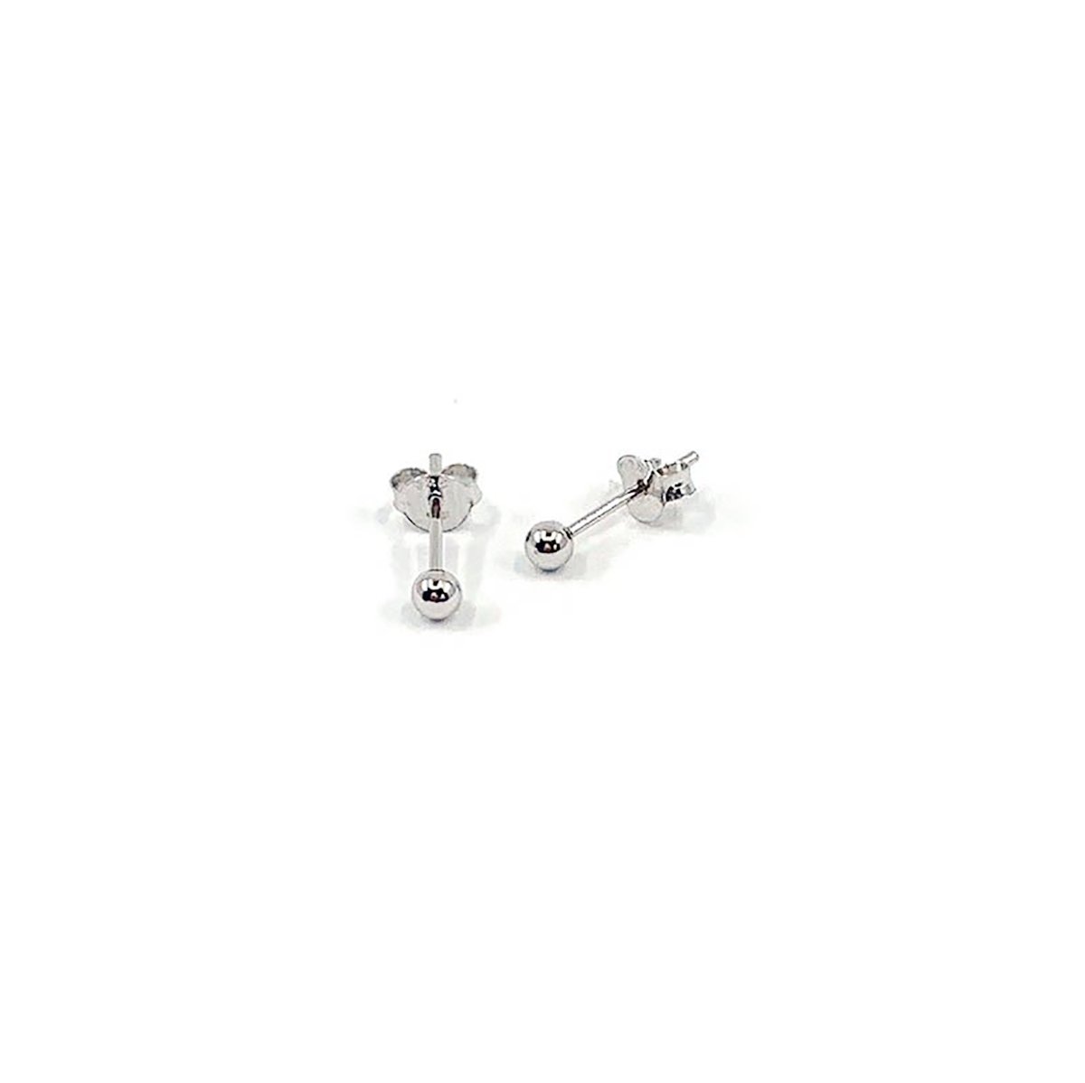 Green Diamond Tiny Textured Sterling Silver Stud Earrings