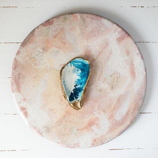 Gilded Oyster Jewelry Dish, Ocean Swirl