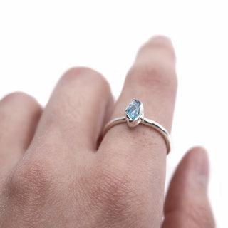 Genuine Gemstone Apatite Stacking Rings Bezel Set