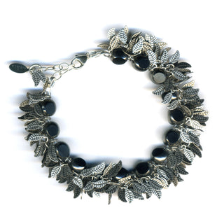 Silver Leaf Fringe Bracelet