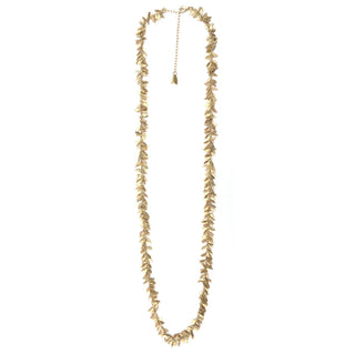 Gold Leaf or Silver Leaf Single Strand Necklace