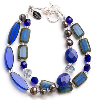 True Blue Medley 2-Strand Bracelet