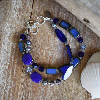 True Blue Medley 2-Strand Bracelet