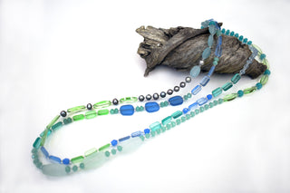 Seaglass Medley Necklace, 60"