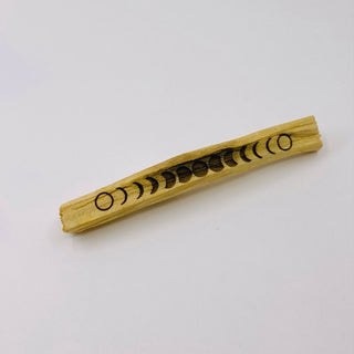 Moon Phases Laser Engraved Wooden Palo Santo
