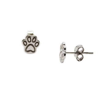 Small Stud Earrings, Dog or Cat Paw Shape