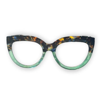 Tortoise and Aqua Cat-Eye Eyeglass Readers