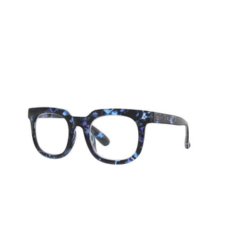 Blue Speck Square Eyeglass Readers
