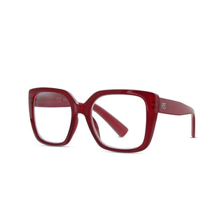Oversized Square Eyeglass Readers in Red or Green