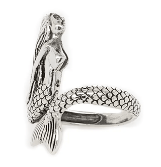 Sterling Silver Adjustable Mermaid Ring