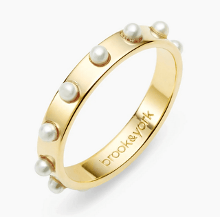 Pearl Dot Ring in Gold