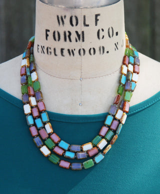 Long Beaded Necklace, 7 Ways to Wear, Trilogy 60"
