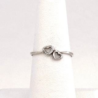 Double Heart Ring, Sterling