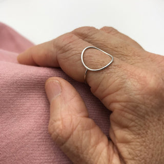 Wire Circle Ring, Sterling Silver