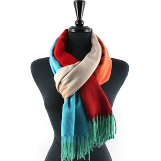 Festive Colored Scarf with Tassels