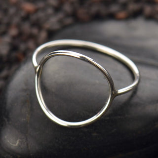 Wire Circle Ring, Sterling Silver