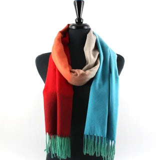 Festive Colored Scarf with Tassels