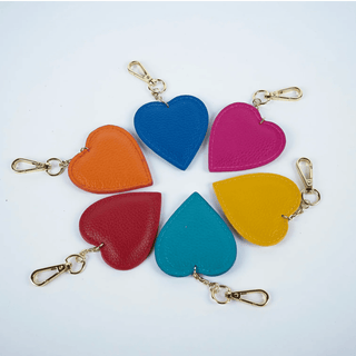 Genuine Leather Heart Bag Clip, Assorted Colors, SALE