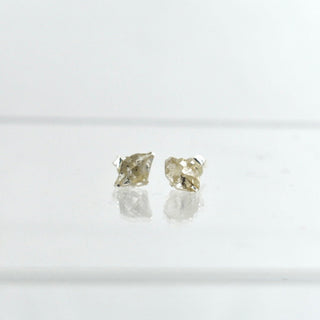 Rough Cut Gemstone Stud Earrings