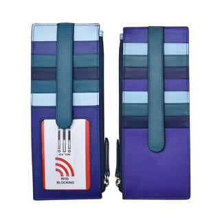 Colorful Leather Double Sided Credit Card Holder