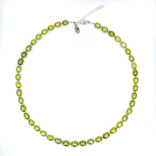 Classic Freshwater Pearl Necklace, Celery