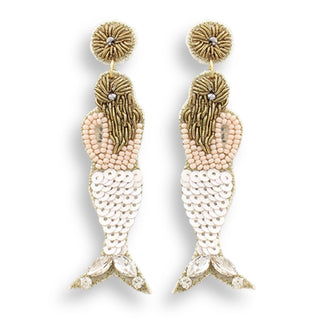 Ocean Inspired Vacation Earrings, Mermaid