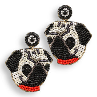 Pug Dog Statement Earrings, SALE