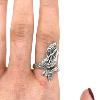 Sterling Silver Adjustable Mermaid Ring