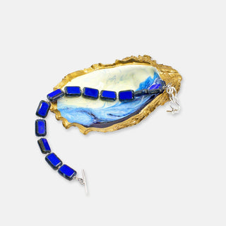 Gilded Oyster Jewelry Dish, Ocean Swirl