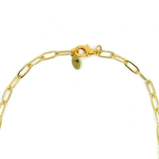 Paperclip Chain Link Necklace in Gold, Silver, or Rhodium Luxe Chain, 18" Long