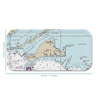 Serving Tray, Nautical Map of Martha's Vineyard, Small