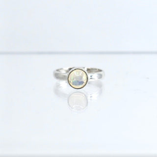 Genuine Gemstone Rainbow Moonstone Ring set in Sterling Silver