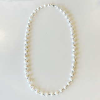 White Freshwater Pearl Eyeglass Chain Necklace